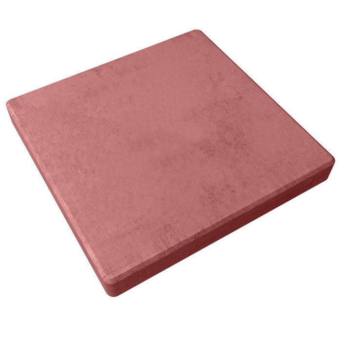 Квадратная тротуарная плитка 750х750х60 Красный